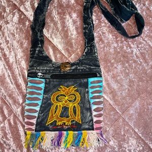 Owl cloth shoulder bag